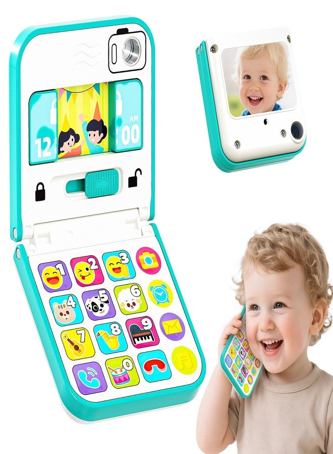 HOLA Baby Phone Toys for 1 Year Old Boy Girl, My First Learning Play Phone for Kid, Musical Light up Phone Toys 12 18 24 Month, Toys for 1,2 Year Old Boys Girls,Blue - Image 1